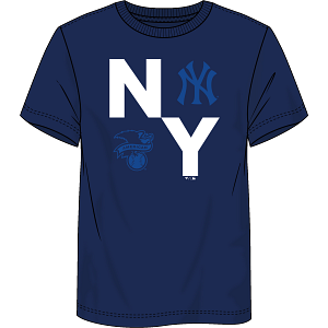 New York Yankees Fundamentals Record Shattered T-Shirt - Navy - Dynasty Sports & Framing 