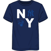 New York Yankees Fundamentals Record Shattered T-Shirt - Navy - Dynasty Sports & Framing 