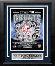 New York Yankees All-Time Greats Collage MLB Baseball 8" x 10" Framed and Matted Photo - Dynasty Sports & Framing 