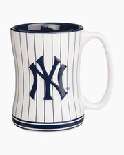 New York Yankees Pinstripe Logo Relief Coffee Mug - Dynasty Sports & Framing 