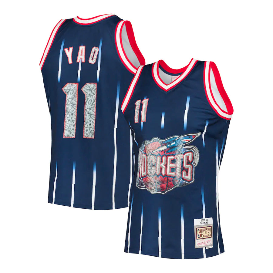 Yao Ming Houston Rockets Mitchell & Ness 1996-97 75th Anniversary Diamond Swingman Jersey - Dynasty Sports & Framing 