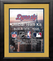 NHL Hockey Photo Picture Frame Kit - Nashville Predators (Yellow Matting, Navy Trim) - Dynasty Sports & Framing 