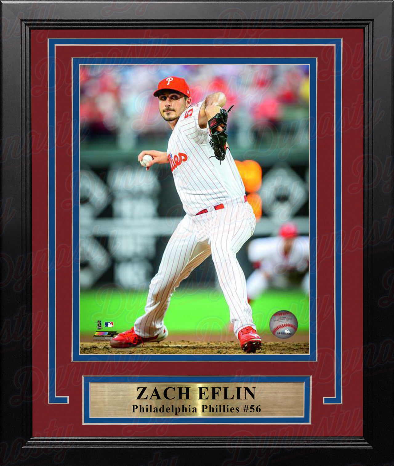Zach Eflin Philadelphia Phillies on the Mound MLB Baseball 8" x 10" Framed and Matted Photo - Dynasty Sports & Framing 