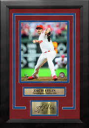 Zach Eflin Philadelphia Phillies on the Mound MLB Baseball 8x10 Framed Photo with Engraved Autograph - Dynasty Sports & Framing 