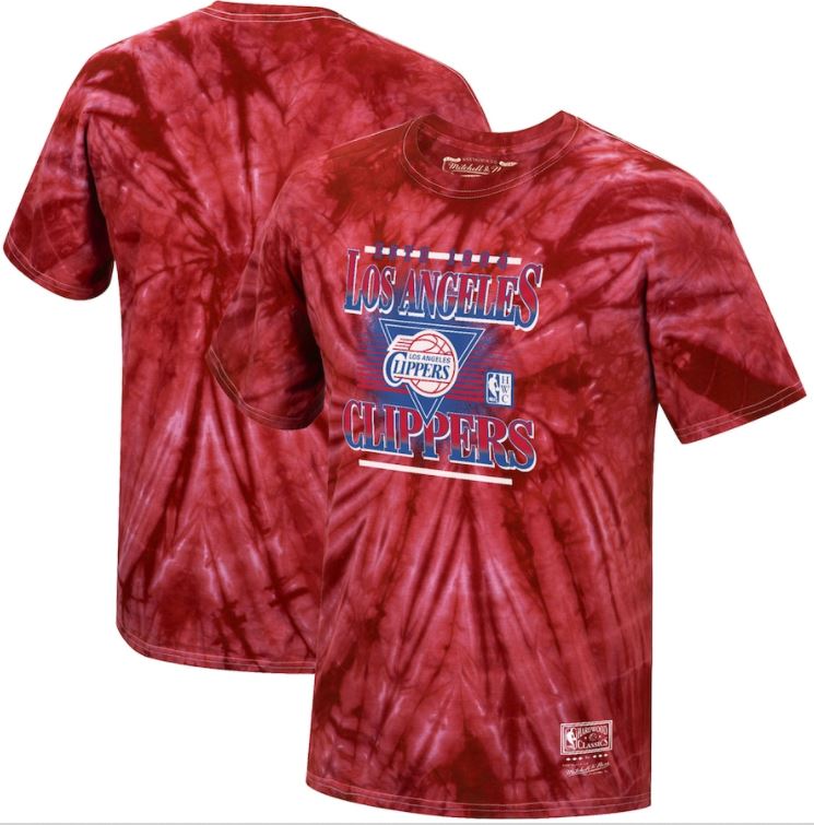 Los Angeles Clippers Mitchell & Ness Tie Dye Elevate T-Shirt - Dynasty Sports & Framing 