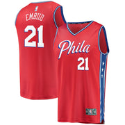 Joel Embiid Philadelphia 76ers Fast Break Replica Jersey - Statement Edition - Red - Dynasty Sports & Framing 