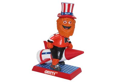 Gritty Philadelphia Flyers 4th of July Rocket Mascot Bobblehead - Dynasty Sports & Framing 