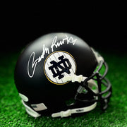 Rudy Ruettiger Notre Dame Fighting Irish Autographed Navy Blue Football Mini-Helmet - Dynasty Sports & Framing 