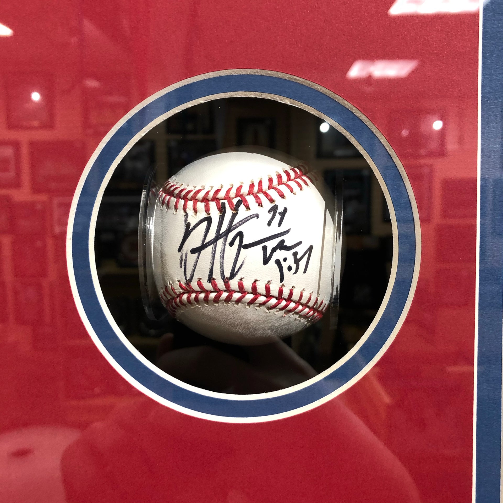 Bryce Harper Philadelphia Phillies Autographed Framed Baseball - Dynasty Sports & Framing 