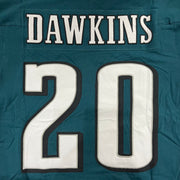 Brian Dawkins Philadelphia Eagles Mitchell & Ness Throwback Retired Player Inaugural Game Patch Long Sleeve Shirt - Dynasty Sports & Framing 