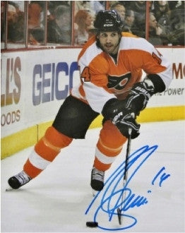 Ian Laperriere In Action Philadelphia Flyers Autographed NHL Hockey 8" x 10" Photo - Dynasty Sports & Framing 