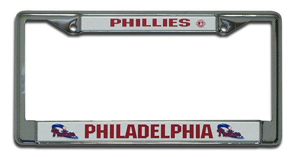 Philadelphia Phillies MLB Baseball Chrome License Plate Frame - Dynasty Sports & Framing 