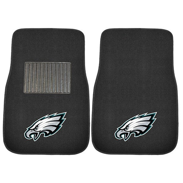 Philadelphia Eagles NFL Football 2 Piece Embroidered Car Mat Set - Dynasty Sports & Framing 