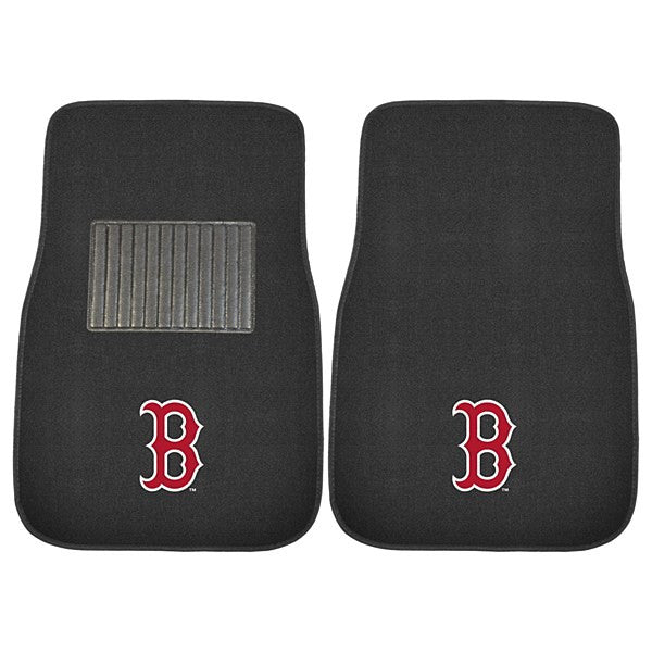 Boston Red Sox MLB Baseball 2 Piece Embroidered Car Mat Set - Dynasty Sports & Framing 