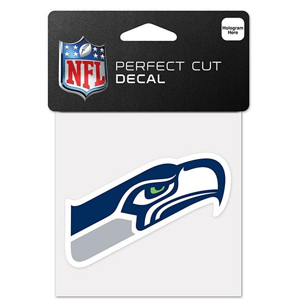 Seattle Seahawks NFL Football 4" x 4" Decal - Dynasty Sports & Framing 