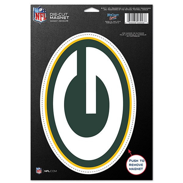 Green Bay Packers NFL Football 8" Die-Cut Magnet - Dynasty Sports & Framing 