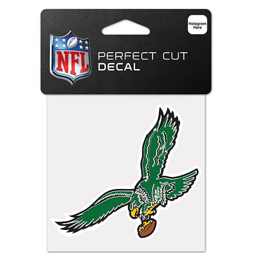 Philadelphia Eagles Throwback NFL Football 4" x 4" Decal - Dynasty Sports & Framing 