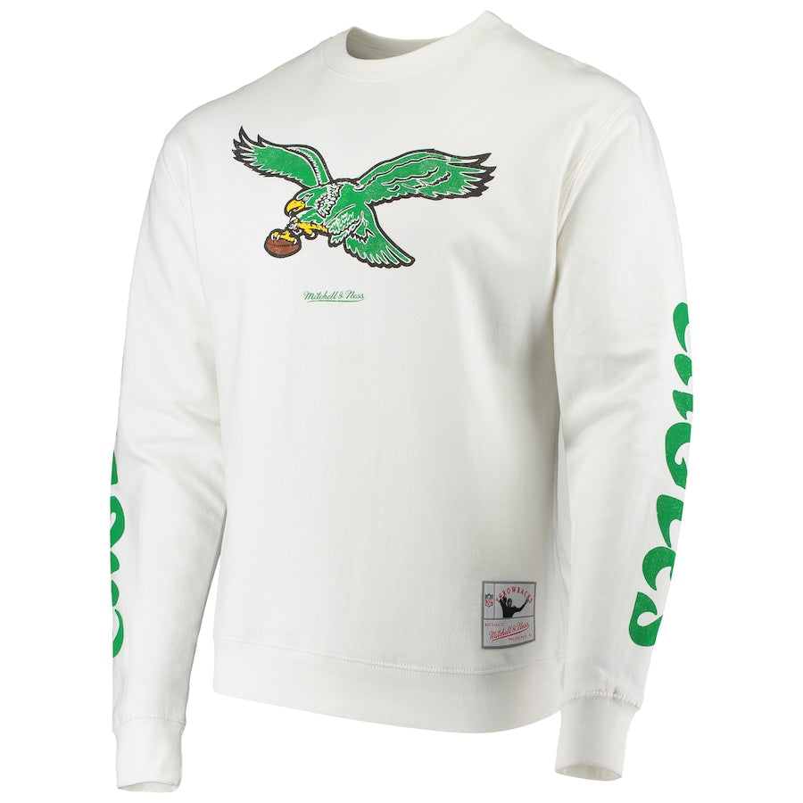 Philadelphia Eagles Mitchell & Ness Rings VIP Champions Pullover Sweatshirt - Dynasty Sports & Framing 