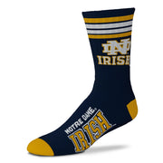 Notre Dame Fighting Irish Men's 4 Stripe Deuce Socks - Dynasty Sports & Framing 