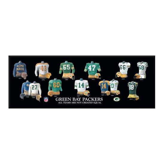 Green Bay Packers Legacy Uniform Wood Plaque - Dynasty Sports & Framing 