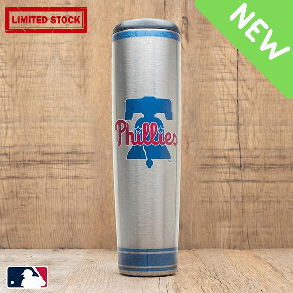 Philadelphia Phillies Metal Baseball Bat Dugout Travel Mug - Dynasty Sports & Framing 