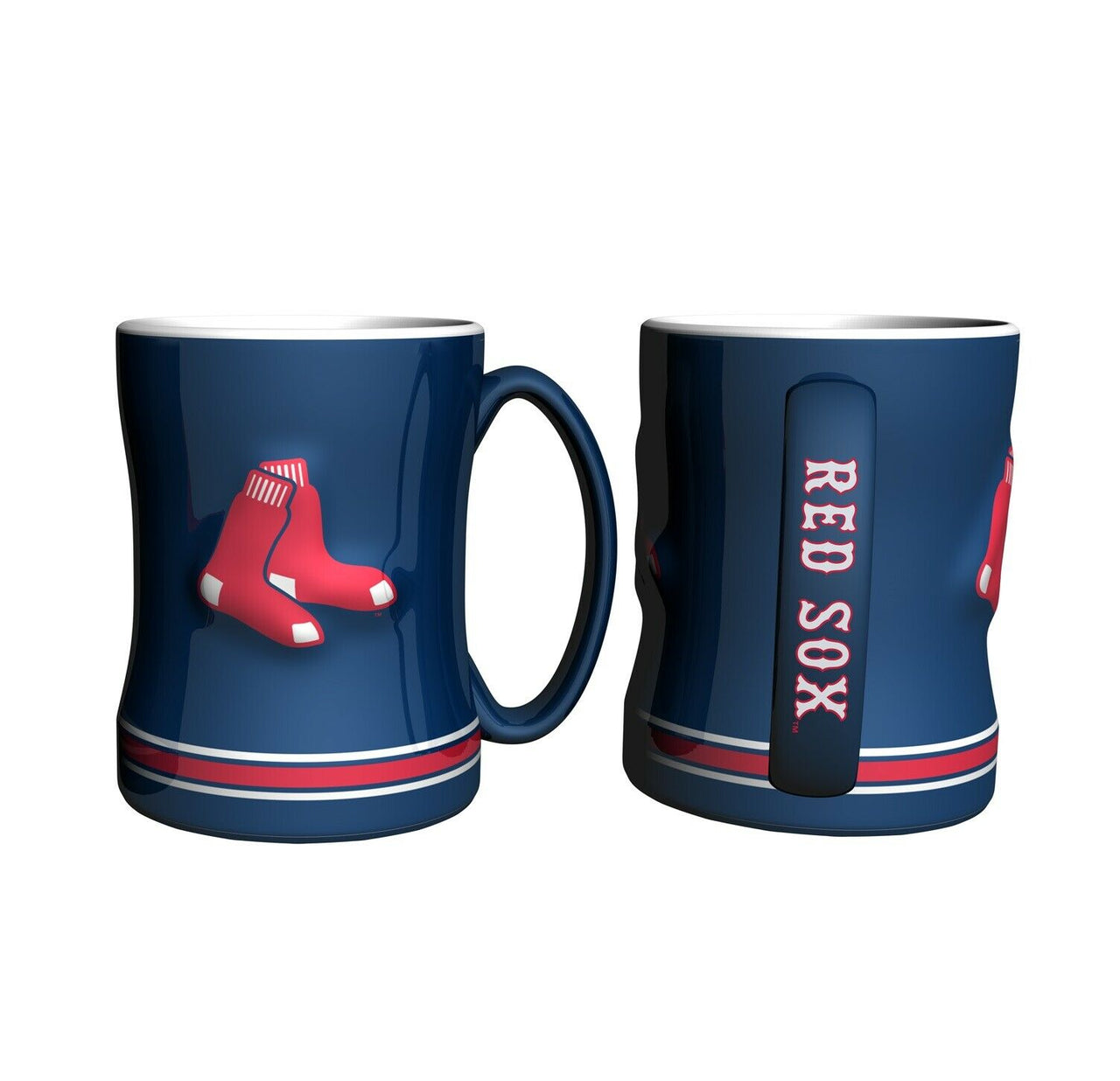 Boston Red Sox MLB Baseball Logo Relief 14 oz. Mug - Dynasty Sports & Framing 