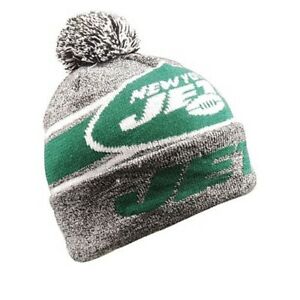 New York Jets Gray Stripe Light Up Knit Beanie - Dynasty Sports & Framing 