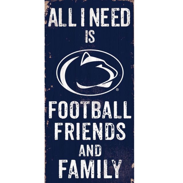 Penn State Nittany Lions Football Friends and Family Wooden Sign - Dynasty Sports & Framing 