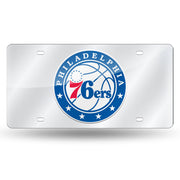 Philadelphia 76ers NBA Laser Cut License Plate (White Ball Logo) - Dynasty Sports & Framing 