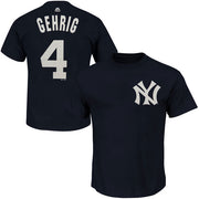 Lou Gehrig New York Yankees Majestic Navy Name & Number T-Shirt - Dynasty Sports & Framing 