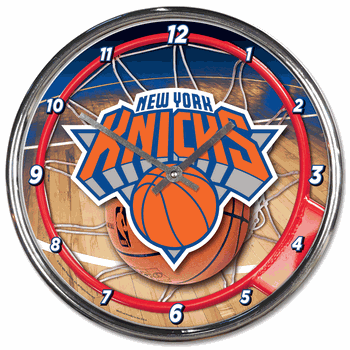 New York Knicks Round Chrome Clock - Dynasty Sports & Framing 